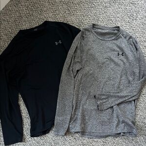 Under Armour Men's Long Sleeve Shirts in Black and Gray